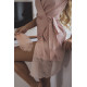 7122 халат-платье длинный розового цвета