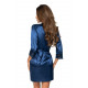 Colette dressing gown Dark Blue