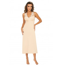 Kristina long nightdress Beige