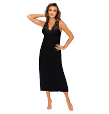 Kristina long nightdress Black